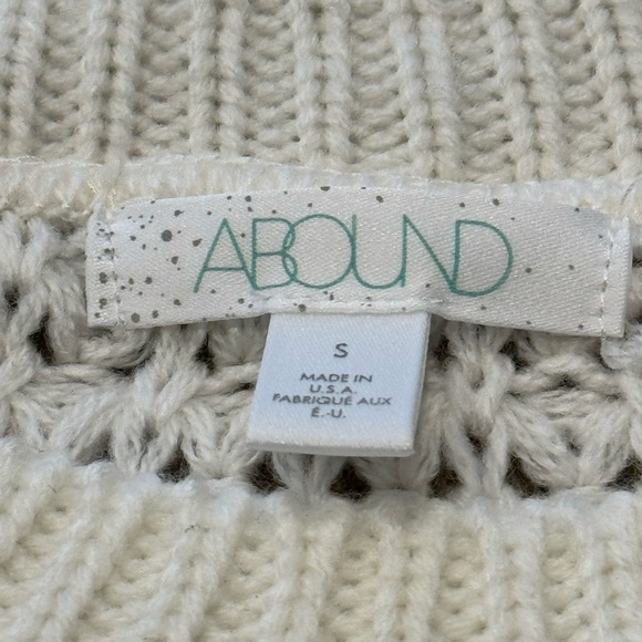 SOLD ✅ NWT ABOUND Women’s Long Sleeve Ivory Pullover Knit Sweater Made In USA S - Picture 6 of 9